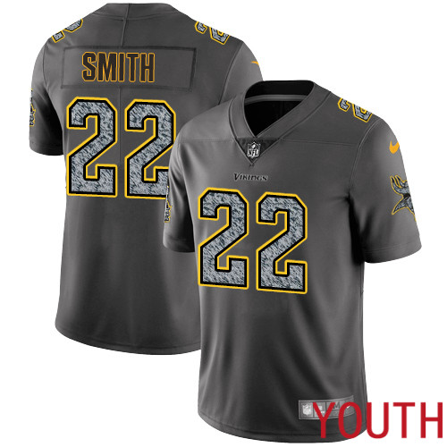 Minnesota Vikings #22 Limited Harrison Smith Gray Static Nike NFL Youth Jersey Vapor Untouchable->youth nfl jersey->Youth Jersey